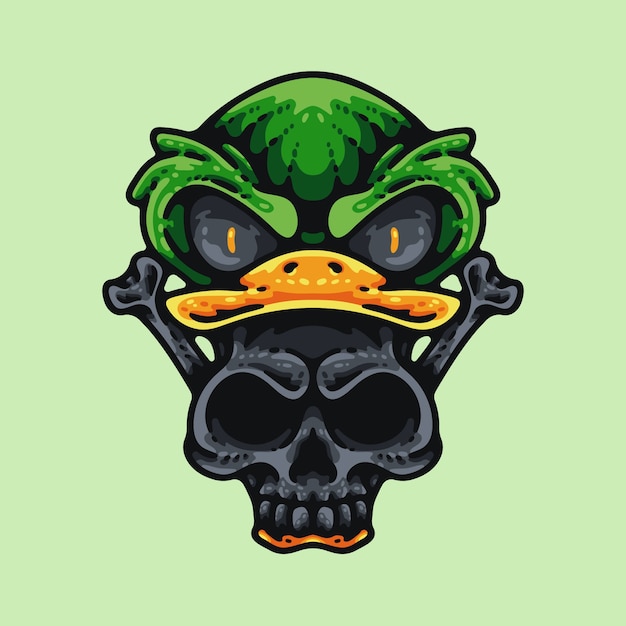 Premium Vector Duck and skull