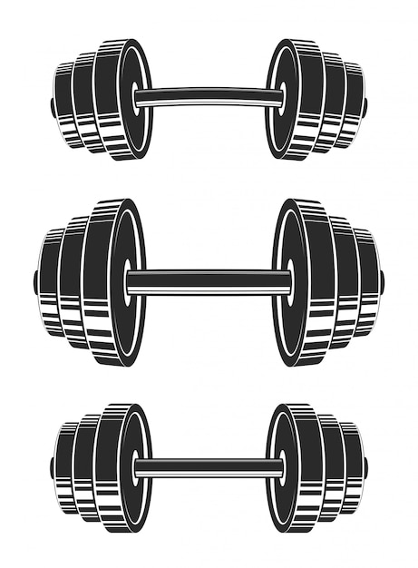 Premium Vector Dumbbells Set