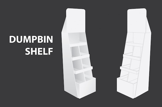 Download Premium Vector Dumpbin Shelf Or Display Rack For Branding Item