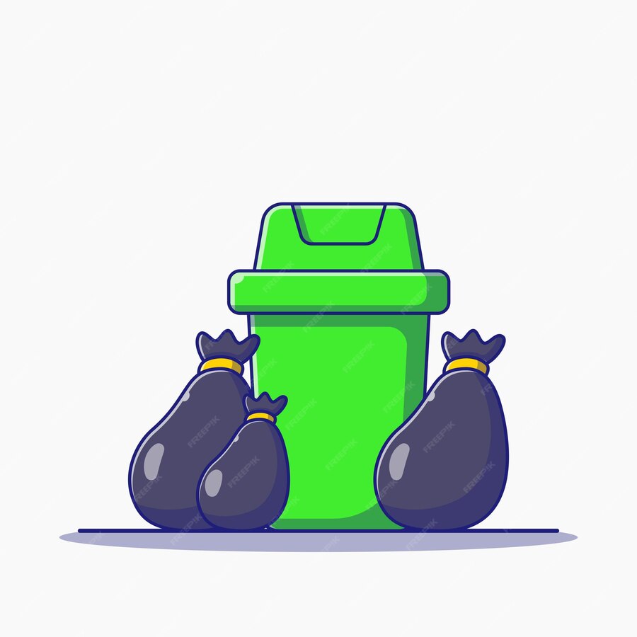 premium-vector-dumpster-and-trash-bag-garbage-removal-illustration