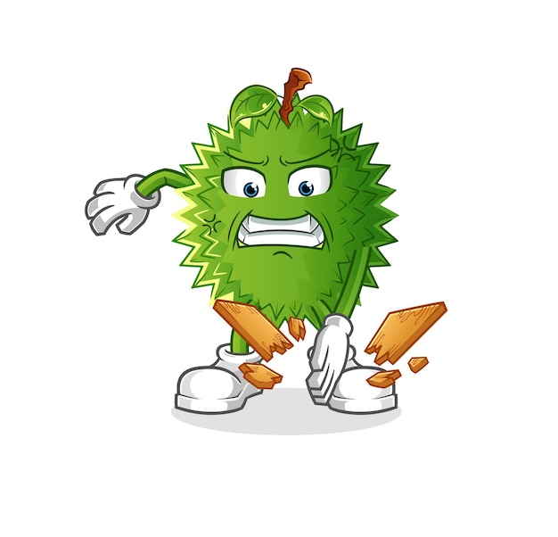 Premium Vector | Durian karate mascot. cartoon vector