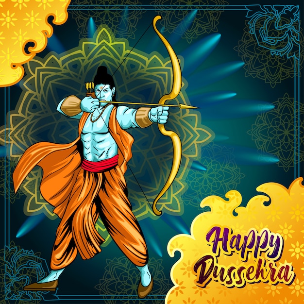 Download Free Dussehra Greetings With Ram Aiming With Bow And Arrow Premium Vector Use our free logo maker to create a logo and build your brand. Put your logo on business cards, promotional products, or your website for brand visibility.