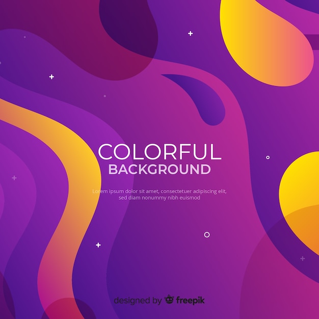 Dynamic gradient shapes background Free Vector