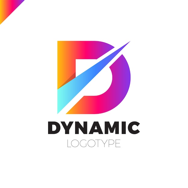 Dynamic letter d logotype icon design template elements | Premium Vector