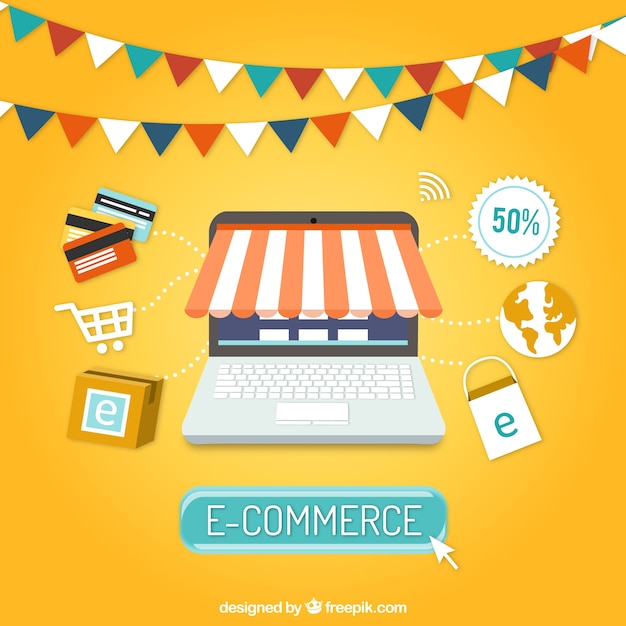 Free Vector | E-commerce background