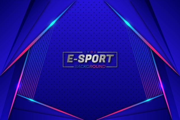 Premium Vector E Sports Background Blue Style