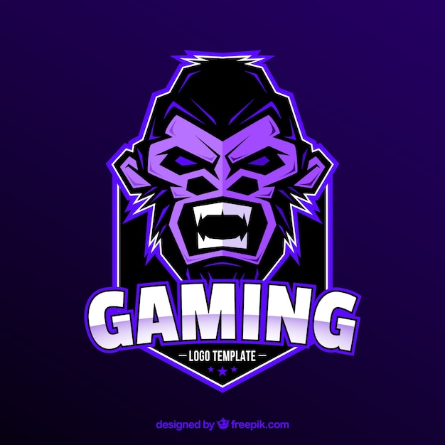 Download Free Freepik E Sports Team Logo Template With Gorilla Vector For Free Use our free logo maker to create a logo and build your brand. Put your logo on business cards, promotional products, or your website for brand visibility.