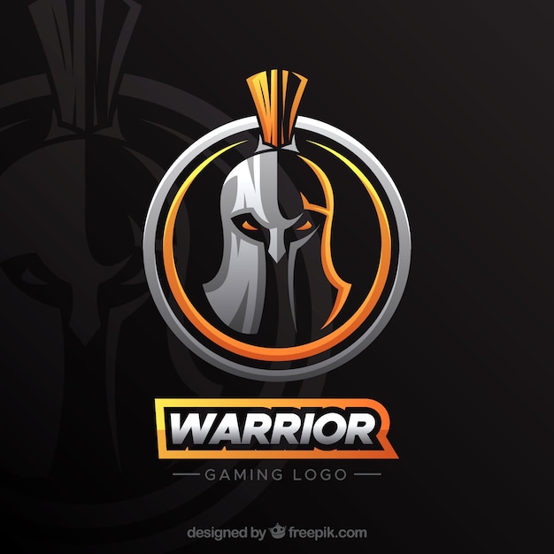 E-sports team logo template with knight Free Vector