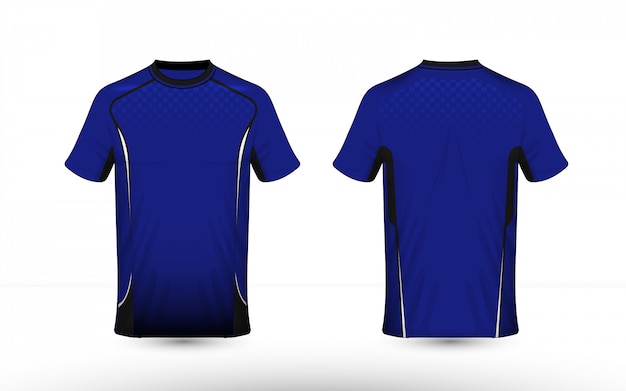 青白と黒のレイアウトeスポーツtシャツデザインテンプレート