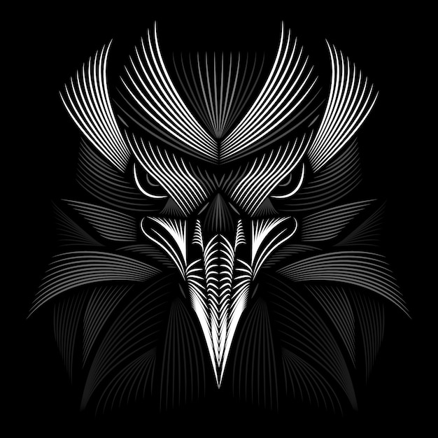 Download Free Eagle Design Linocut Style Black And White Line Illustration Use our free logo maker to create a logo and build your brand. Put your logo on business cards, promotional products, or your website for brand visibility.