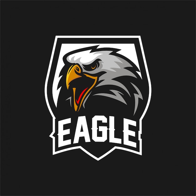 Premium Vector | Eagle falcon esport gaming mascot logo template