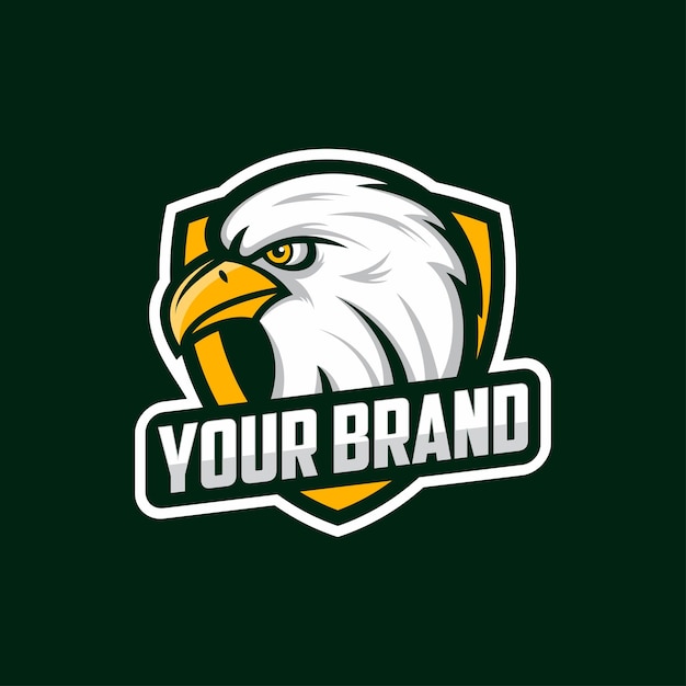 Premium Vector | Eagle head mascot logo design