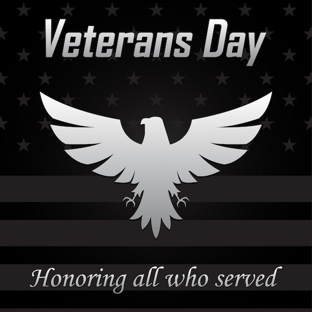 Eagle icon for veterans day. Premium Vector