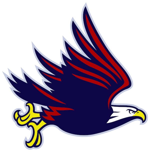 Eagle mascot flying Vector | Premium Download