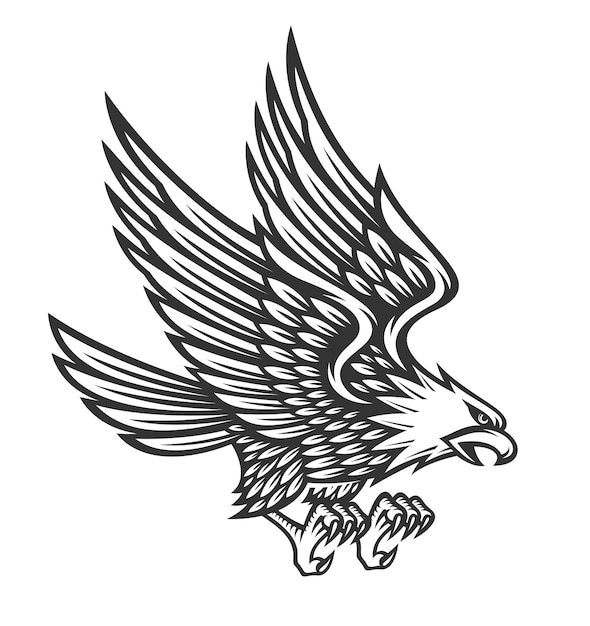 Premium Vector | Eagle symbol illustration design on white background