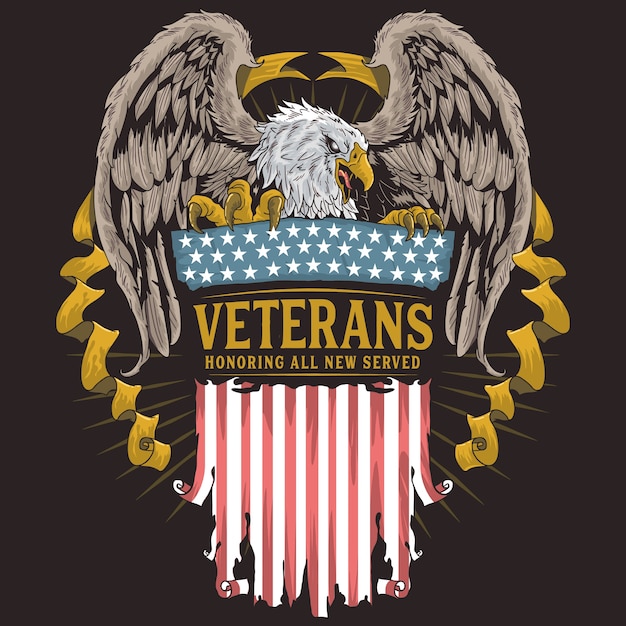 Premium Vector | Eagle veterans day