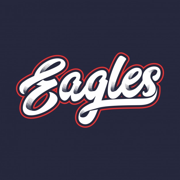 Eagles text typography vector | Premium Vector