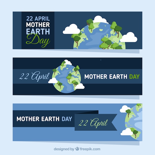 Earth day banners