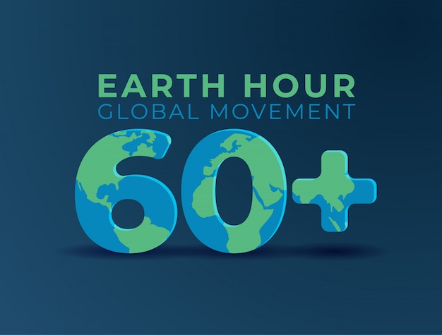 Earth hour international awareness day background. | Premium Vector