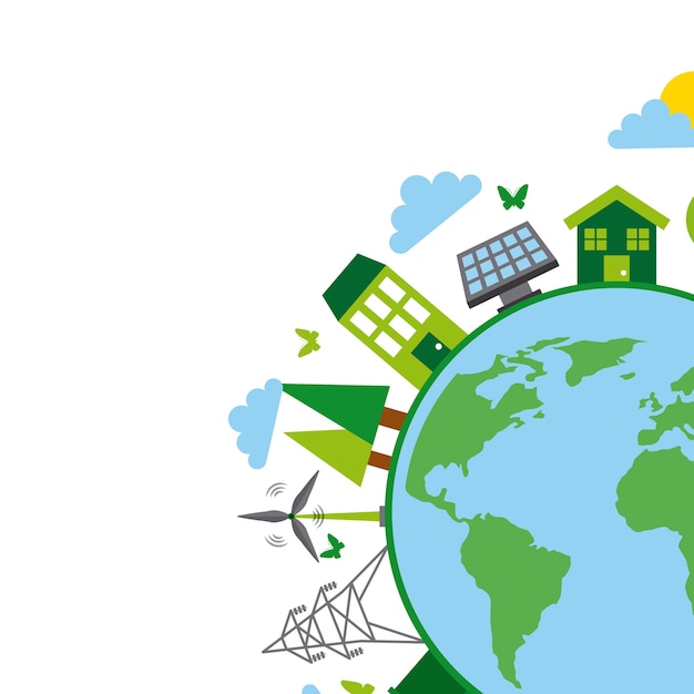 Premium Vector Earth Planet And Sustainability And Ecology Related Icons