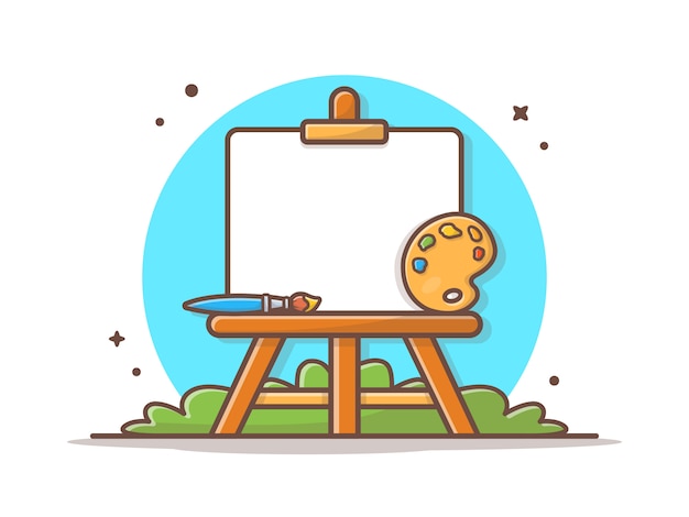 Premium Vector | Easel art board vector illustration