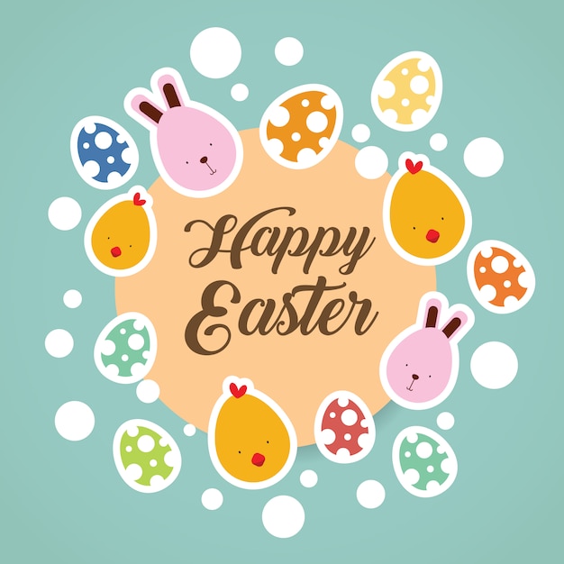 Easter background design Vector | Free Download