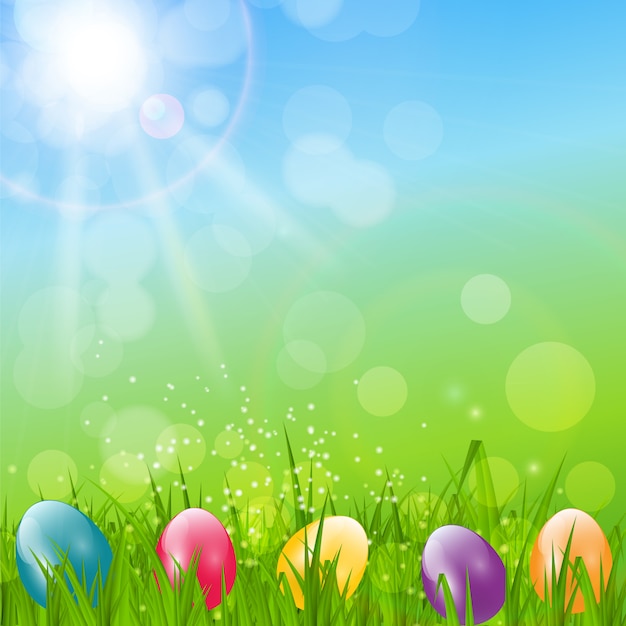 Premium Vector | Easter background illustration