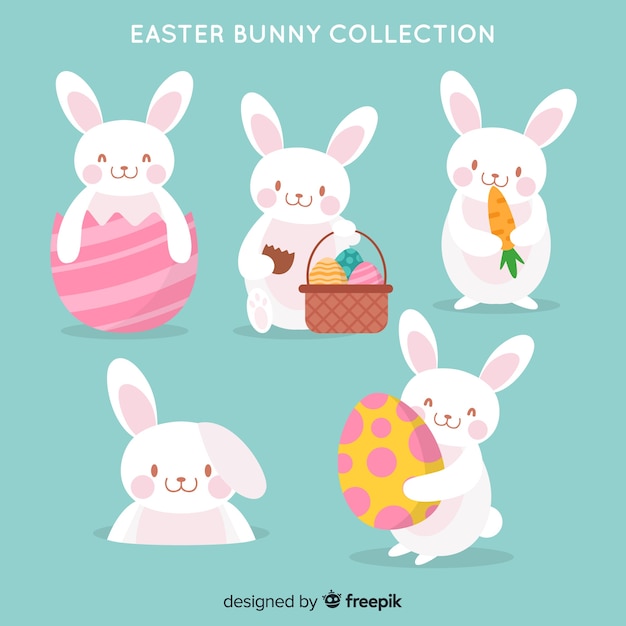 Download Easter bunny collection Vector | Free Download