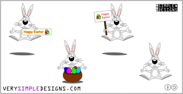 Easter bunny with different elements
