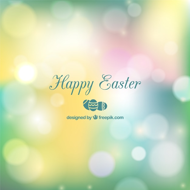 Easter card in bokeh style