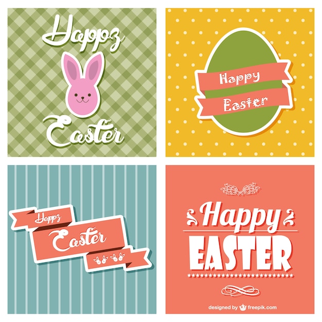 Easter cards collection Vector | Free Download