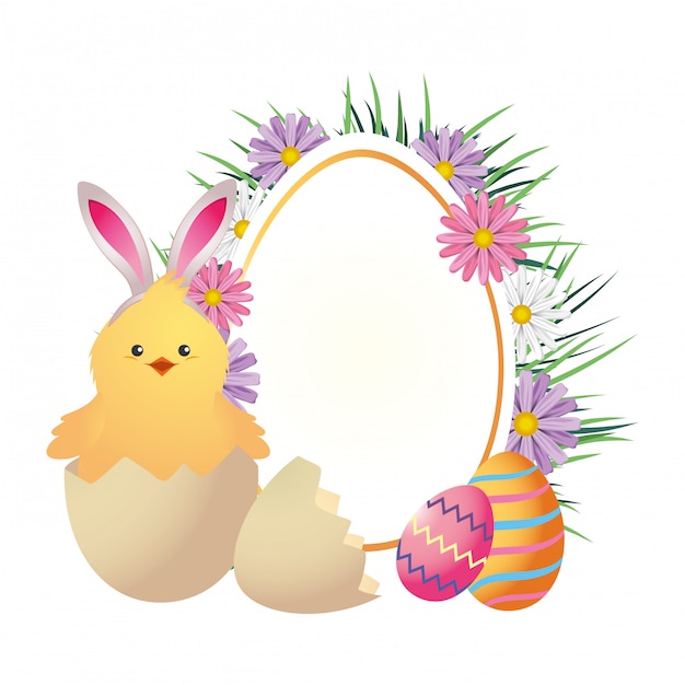 Premium Vector | Easter chicken cartoon