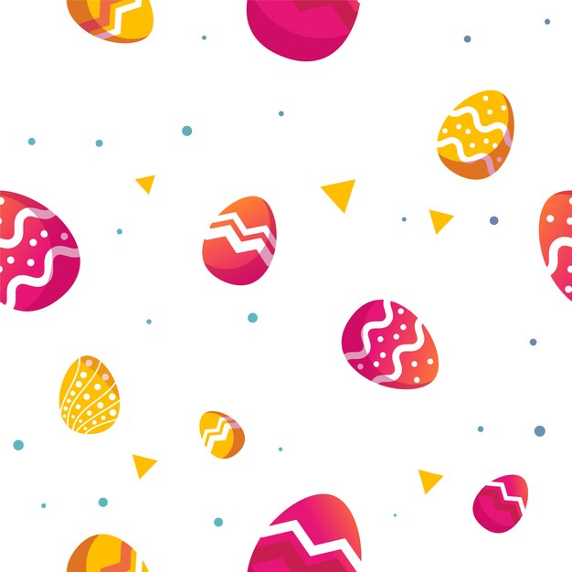 Easter decorative eggs pattern seamless. Premium Vector