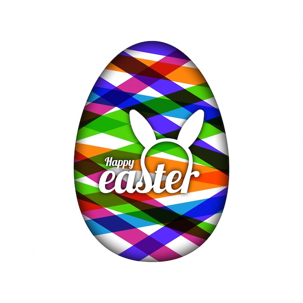 Easter design with egg and typography\
vector