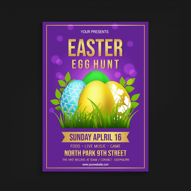 Free Easter Egg Hunt Flyer Template For Your Needs