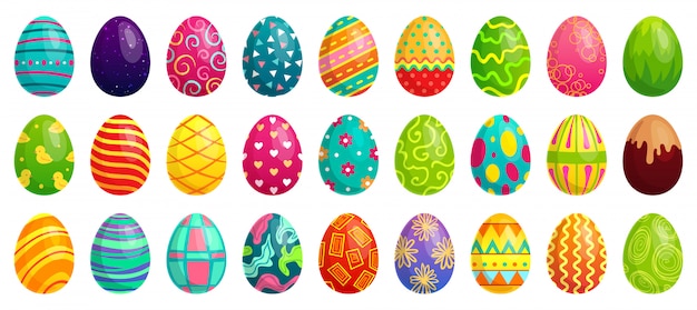 Easter Eggs Spring Colorful Chocolate Egg Cute Colored Patterns And