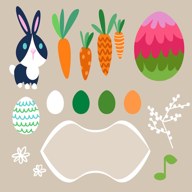 Easter elements collection