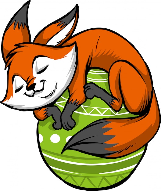 Premium Vector Easter Fox