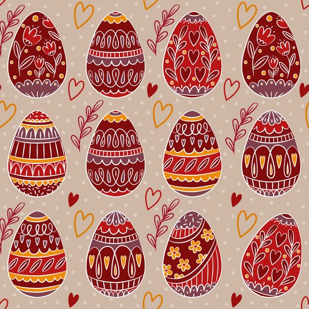 Easter pattern design Vector Free Download