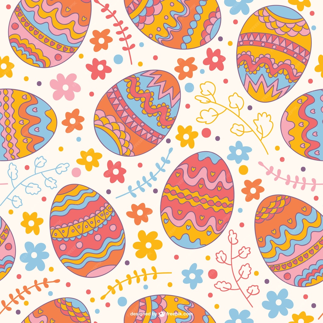 Free Vector Easter Seamless Pattern