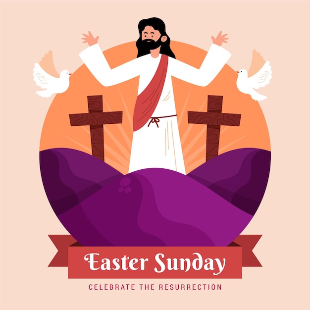 Free Vector Easter Sunday Illustration