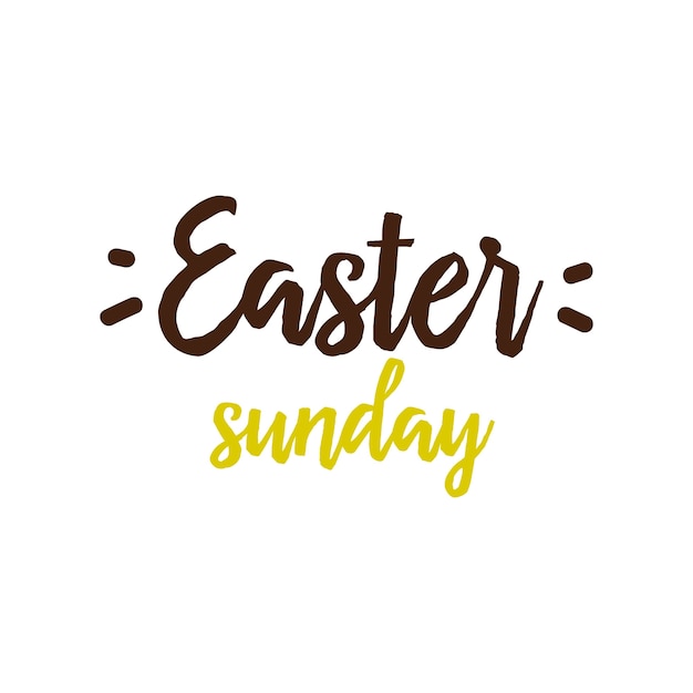 Premium Vector | Easter sunday inscription