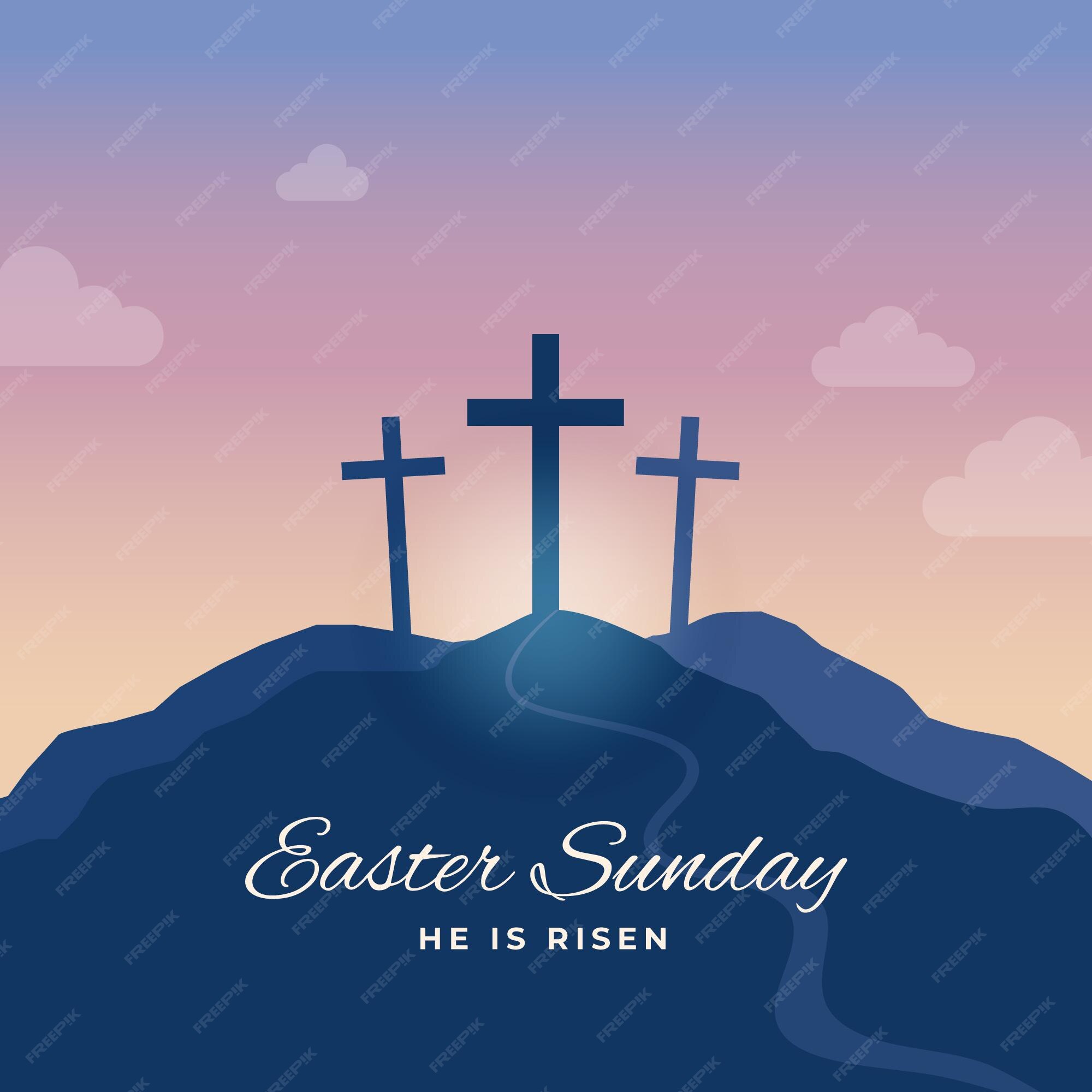 Free Vector | Easter sunday theme