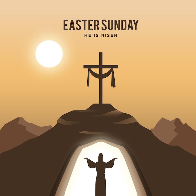 Free Vector Easter sunday theme