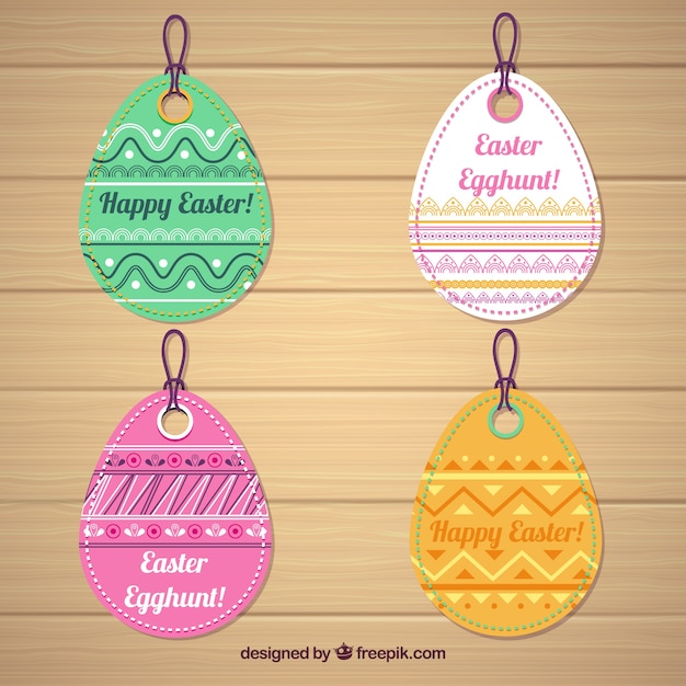 Free Vector | Easter tag collection