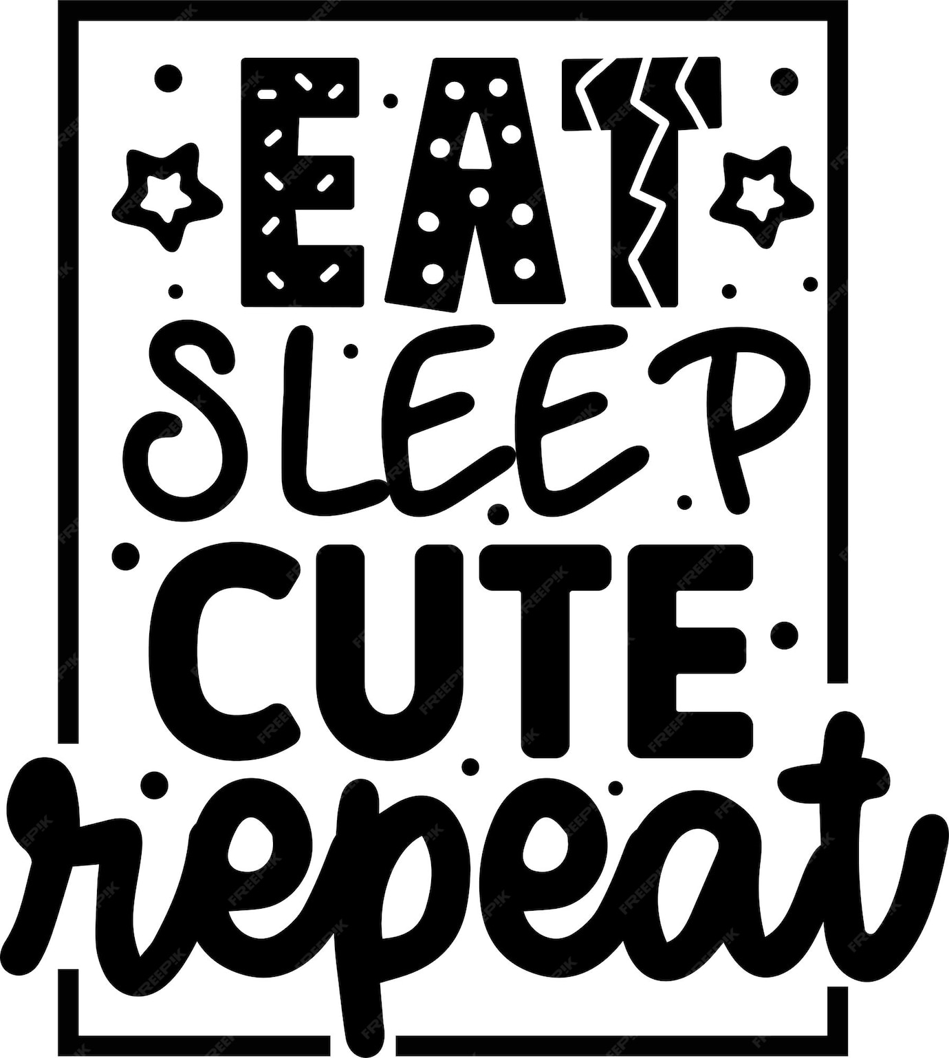 Premium Vector Eat sleep repeat design