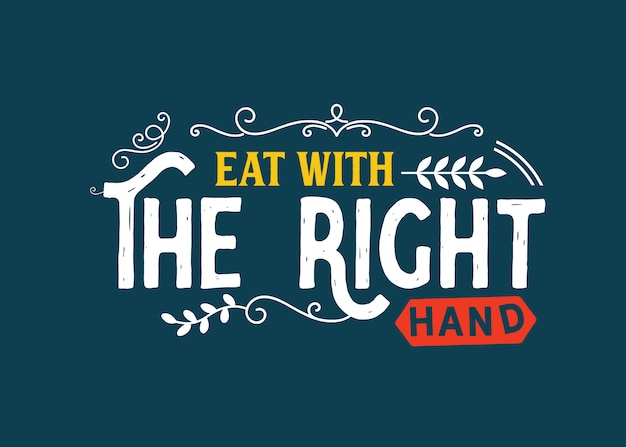 premium-vector-eat-with-the-right-hand