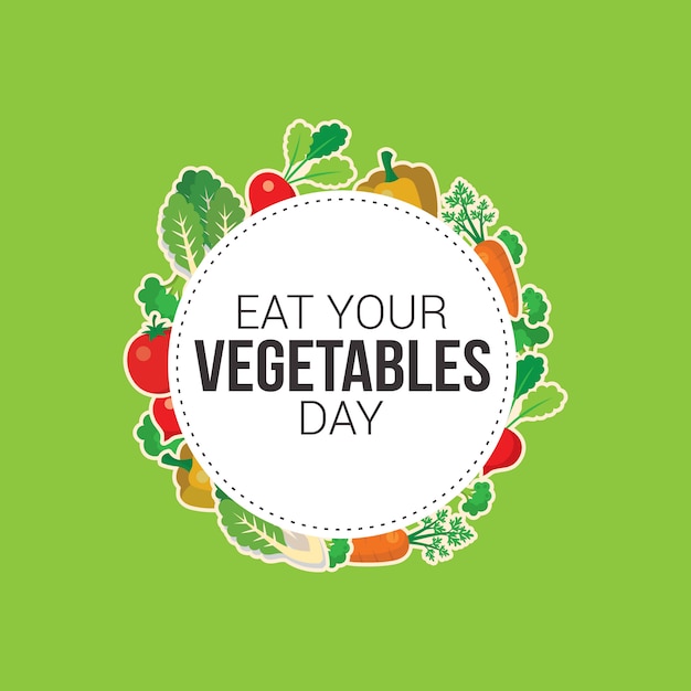 Premium Vector Eat your vegetables day