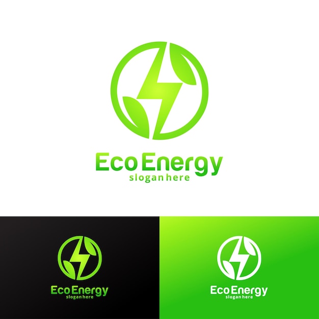 Premium Vector | Eco energy logo design template