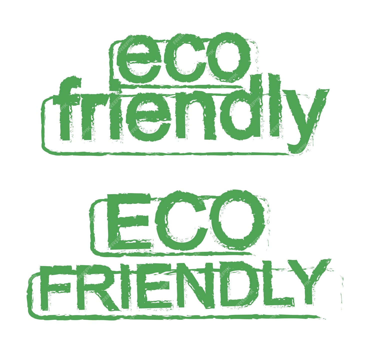 Premium Vector | Eco friendly ecology sign. green grunge scratched ...